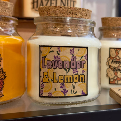 Lavender & Lemon Scented Candle