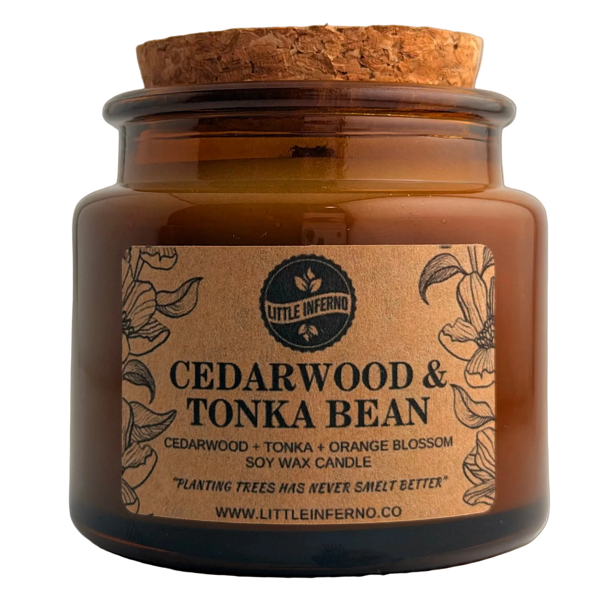 Cedarwood & Tonka Bean Scented Candle