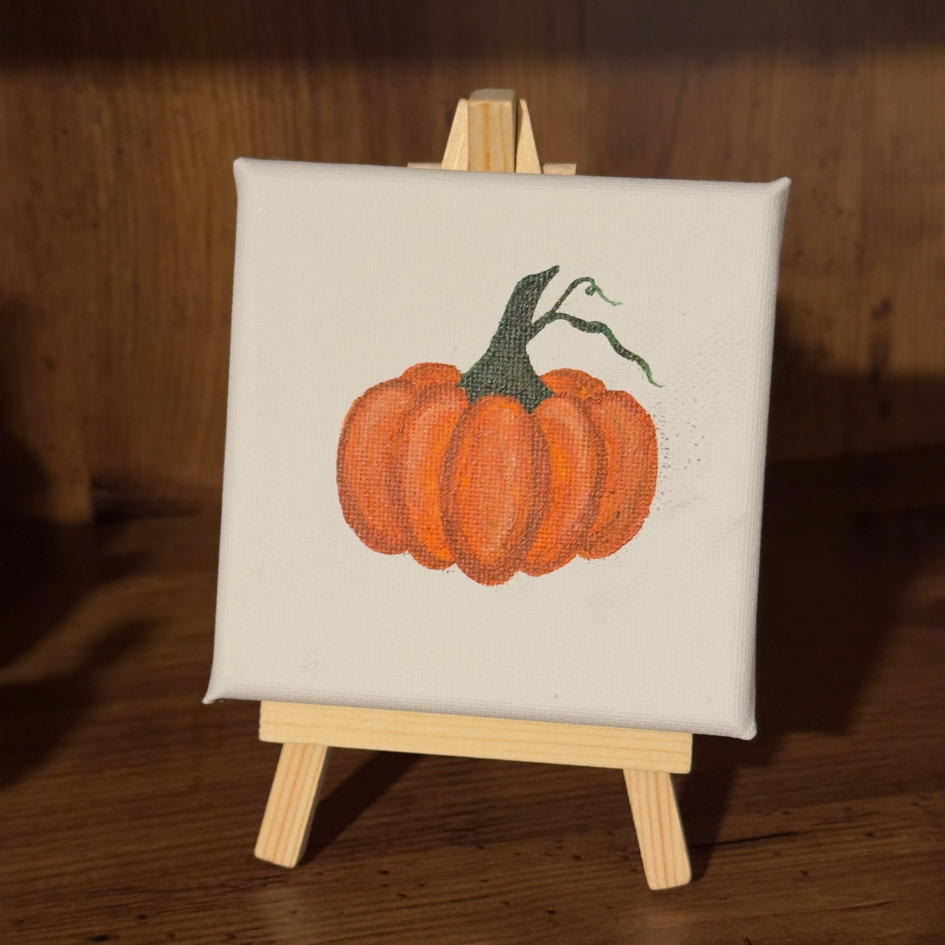 Pumpkin - Miniature Easel Art