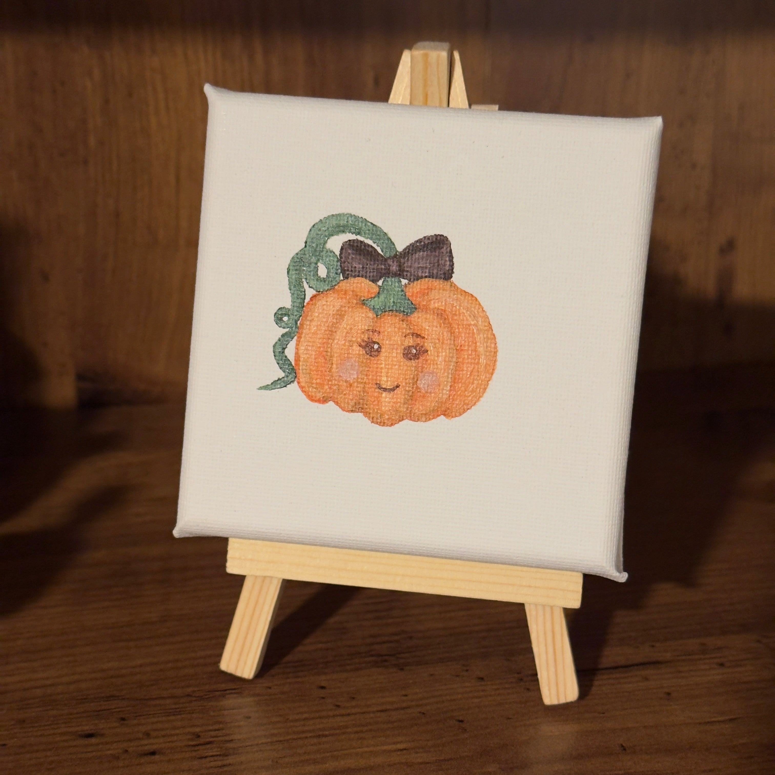 Pumpkin - Miniature Easel Art