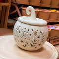 Carved White Pumpkin