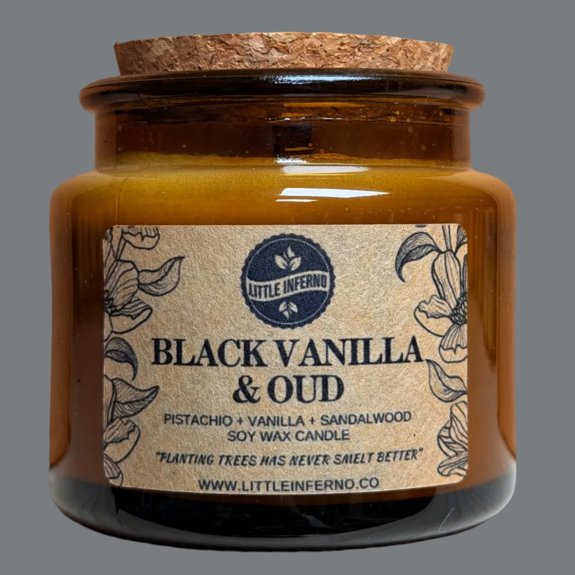 Black vanilla & Oud Scented Candle