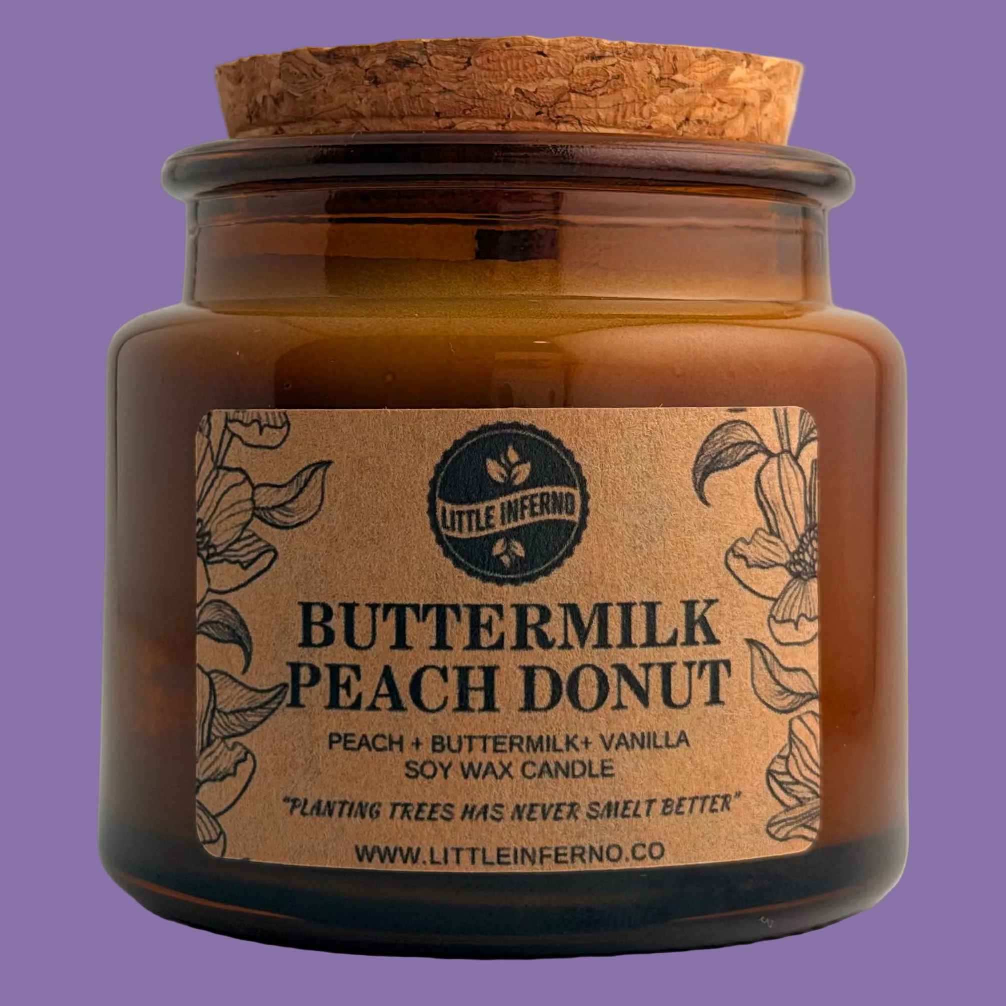 Buttermilk Peach Donut Scented Candle