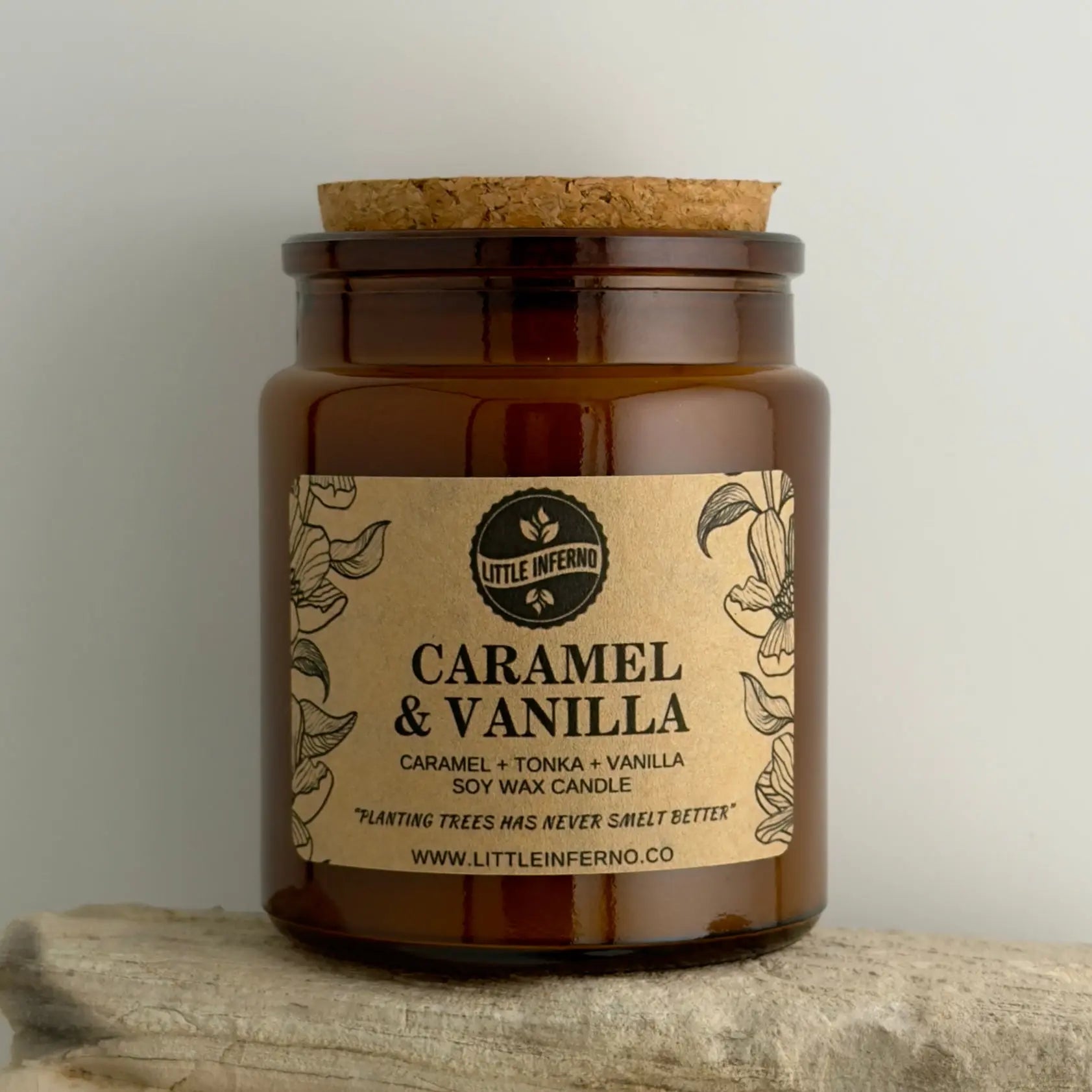 Caramel & Vanilla Scented Candle