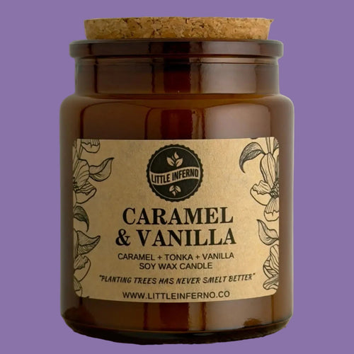 Caramel & Vanilla Scented Candle little inferno