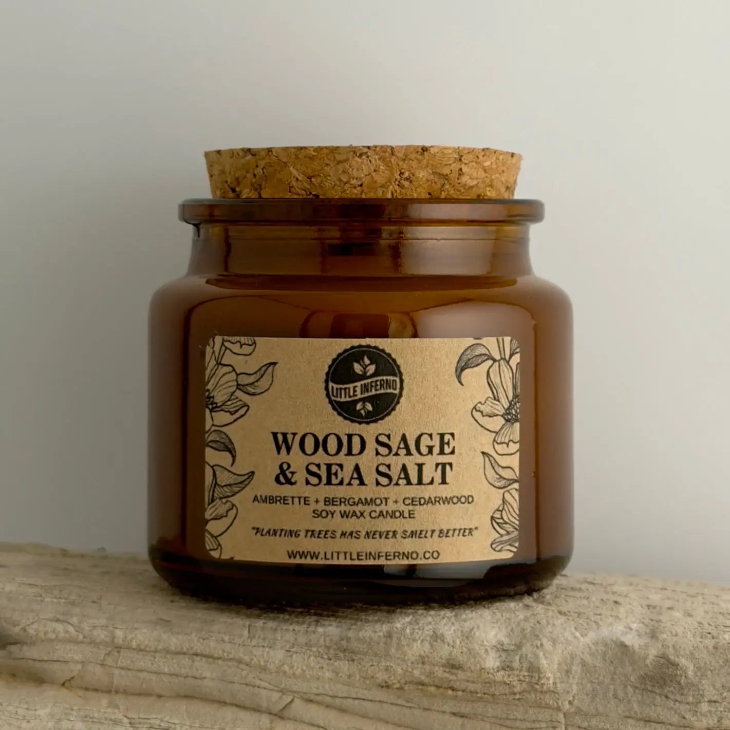Wood Sage & Sea Salt Scented Candle little inferno