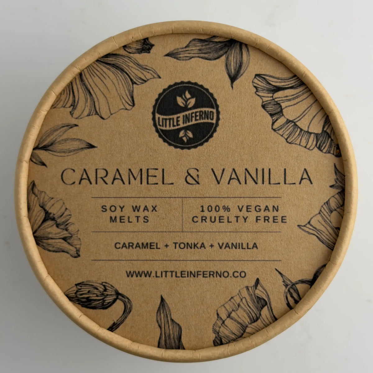 Caramel & Vanilla Scented Wax Melts little inferno
