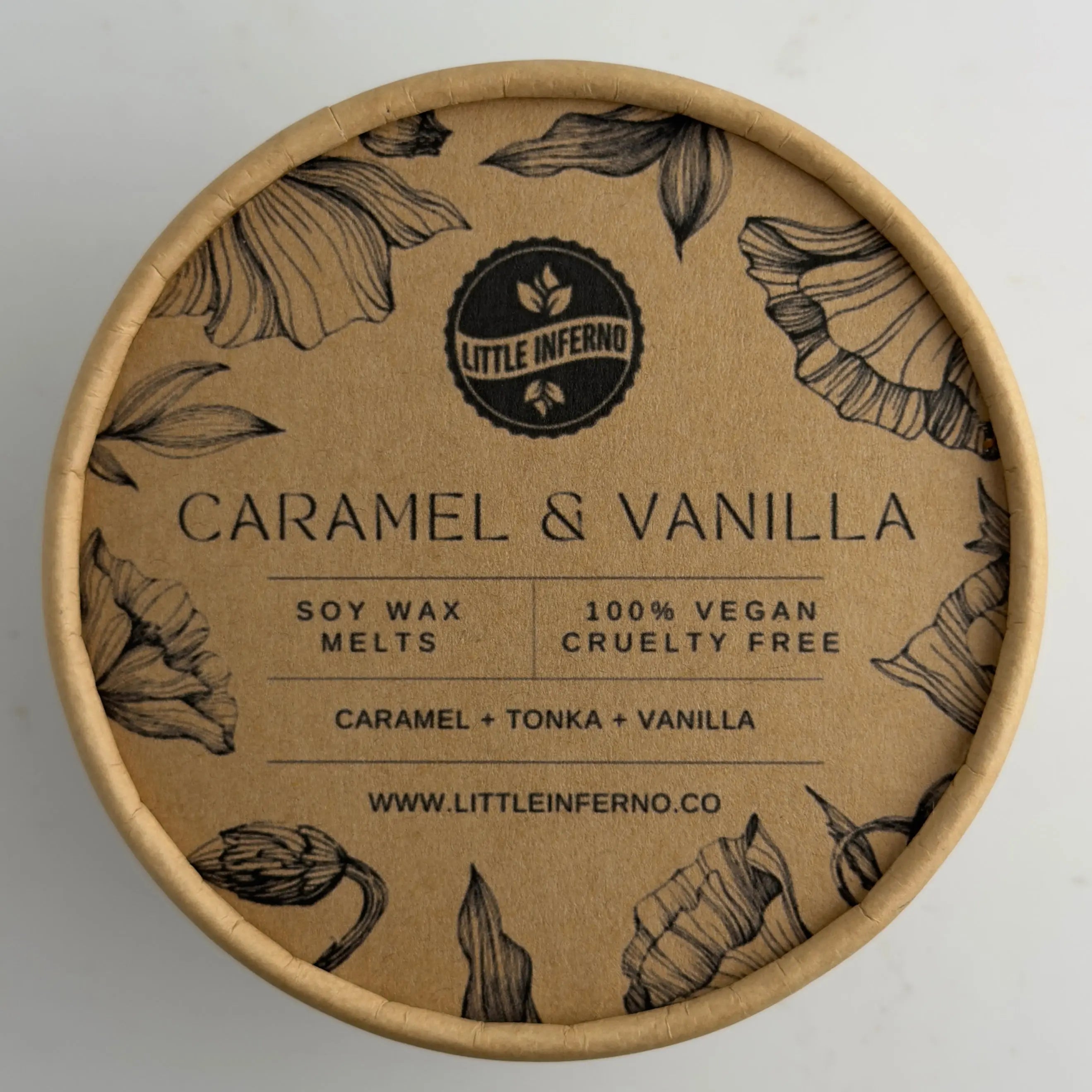Caramel & Vanilla Scented Wax Melts little inferno
