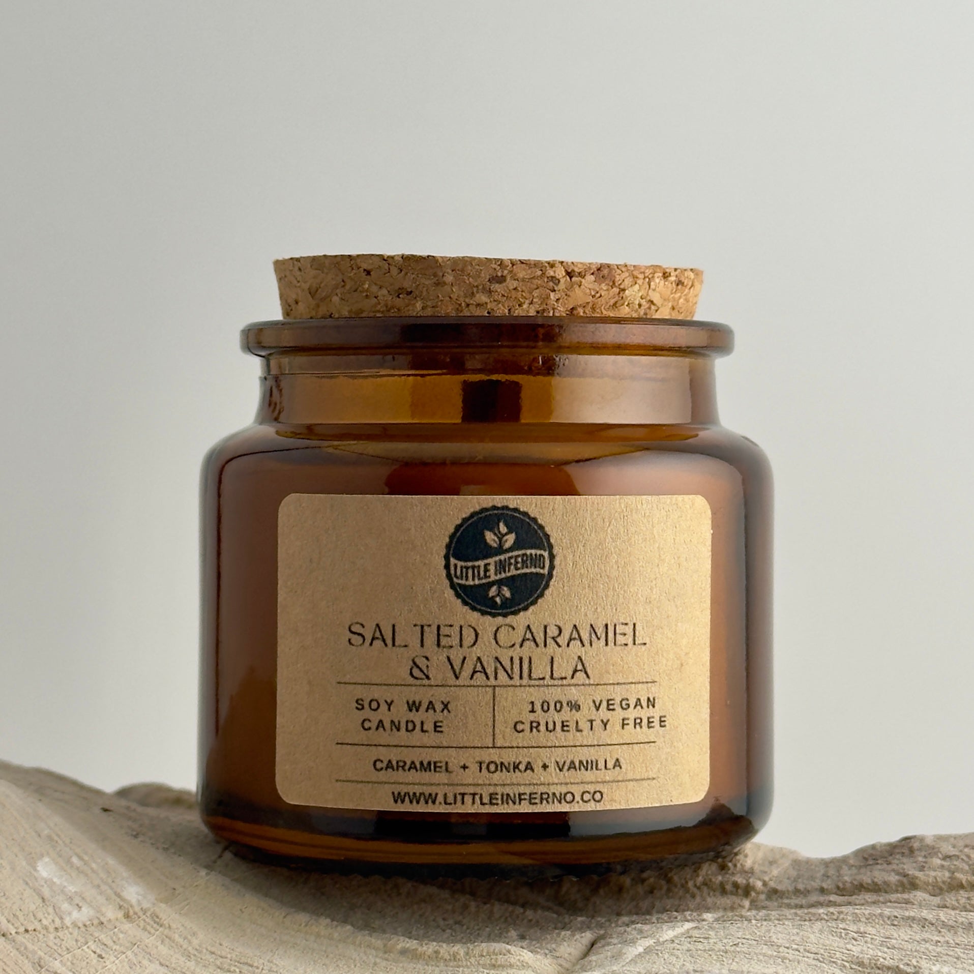 Salted Caramel & Vanilla Scented Candle