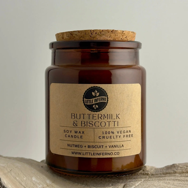 Buttermilk & Biscotti Scented Candle - little infernoCandle