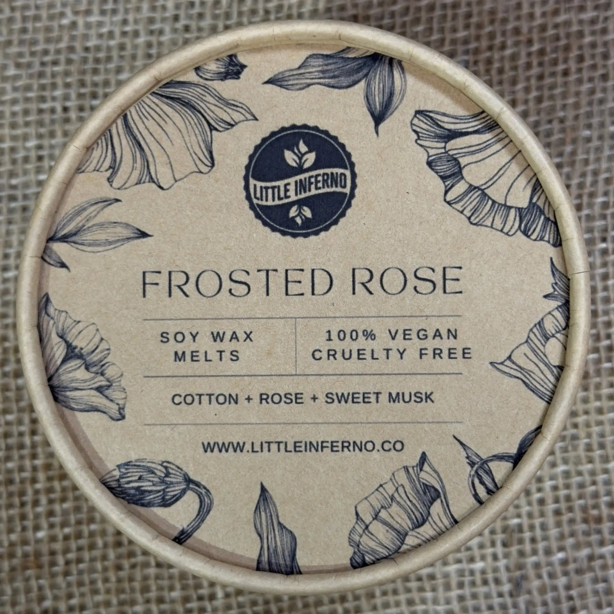 Frosted Rose Scented Wax Melts - little infernoWax Melts