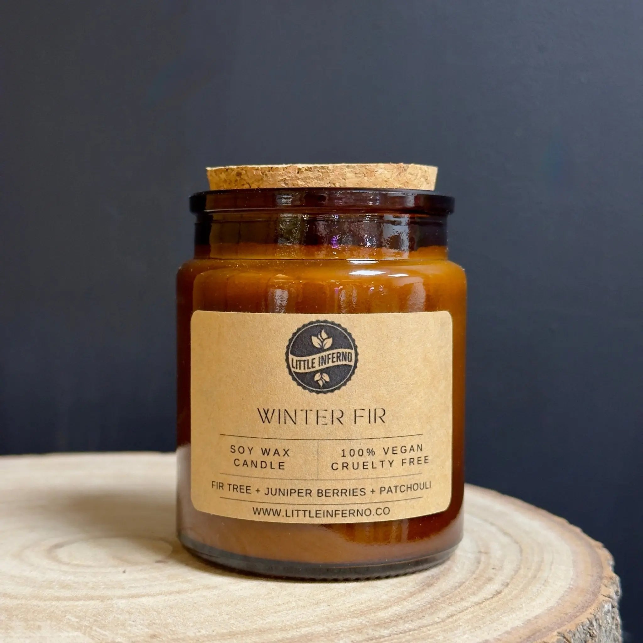 Winter Fir Scented Candle - little infernoCandle